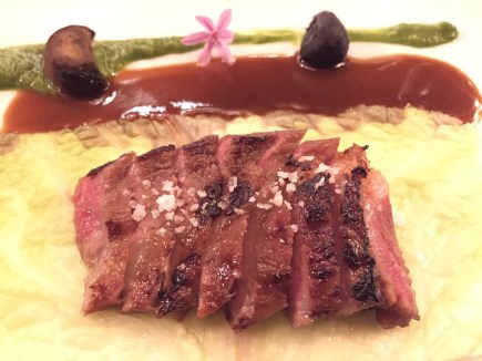 Filet of beef with three sauces. Pretty great.