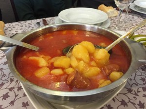 High up in the mountains of the Rioja region, we had an amazing meal in a small local village restaurant. 